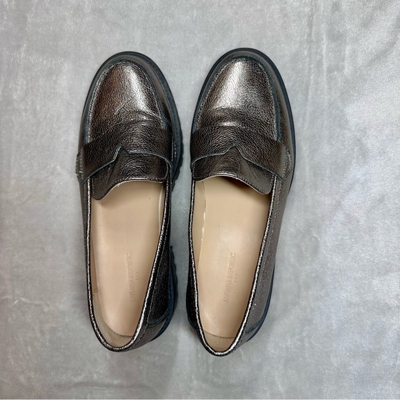 Banana Republic Vee St Metallic Loafers Sz 9 - Picture 2 of 10